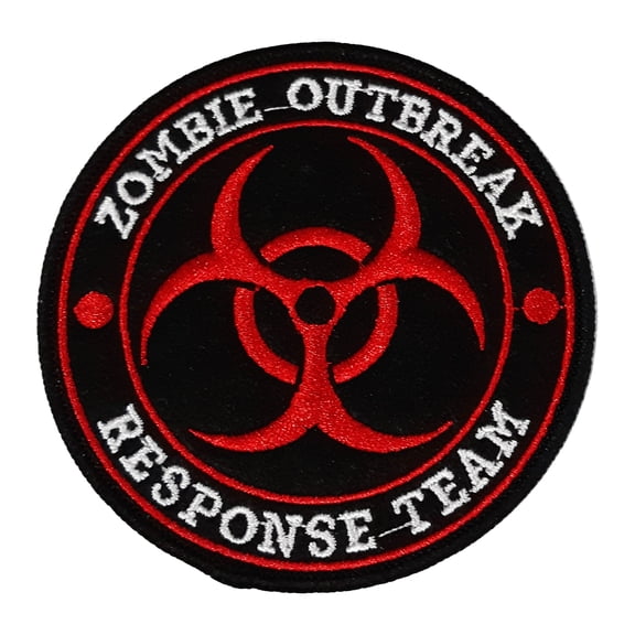 Zombie Outbreak Response Team Red Embroidered Patch Iron/Sew-On Applique