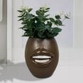 thumbnail image 4 of Creative Mouth Lip Flower Vase Crystal Floral Display Planter for Patio indoor and outdoor garden decoration Brown, 4 of 8