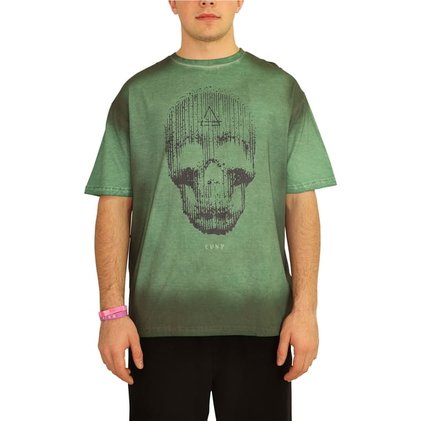 Elevenparis Camiseta gráfica de calavera para hombre granitegreen 2XL