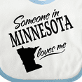 thumbnail image 4 of Inktastic Someone in Minnesota Loves Me Boys or Girls Baby Bib, 4 of 4