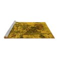 thumbnail image 2 of Ahgly Company Machine Washable Indoor Square Oriental Yellow Industrial Area Rugs, 3' Square, 2 of 4