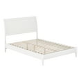thumbnail image 2 of AFI Valencia Full Solid Wood Low Profile Sleigh Platform Bed, White, 2 of 12