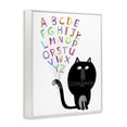 thumbnail image 4 of Stupell Industries Cat with Alphabet Animals & Insects Painting White Framed Art Print Wall Art, 16 x 20, 4 of 10