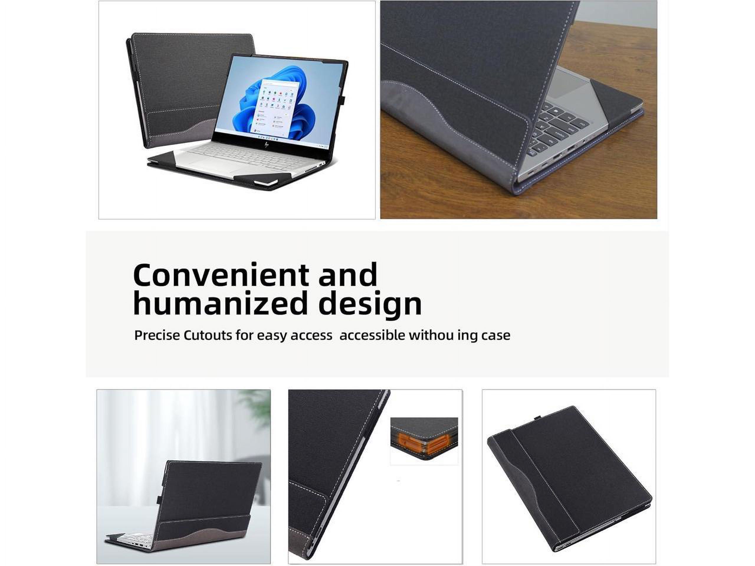 Laptop Cover for HP Envy x360 Laptop 15t /15z-XXX/15-fh|15-ed/15z-ey15-er/15-ep/15t-es100|2-in-1 Laptop.All Inclusive Drop Case 15.6 inch PU Leather Inside Pocket Cover Shell