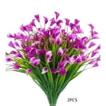 thumbnail image 2 of Artificial Callas Lilys Bouquet Plastic Artificial Flowers Outdoor Home Garden Artificial Plants Bouquet Decor, 2 of 6