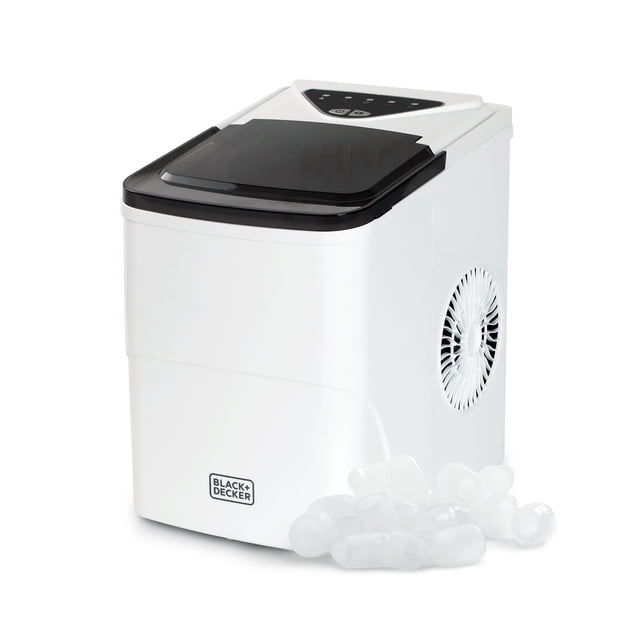 Black + Decker BIMH226W Hielo Tipo Bala de Producción Diaria de 26 lb - Fabricador de Hielo Portátil