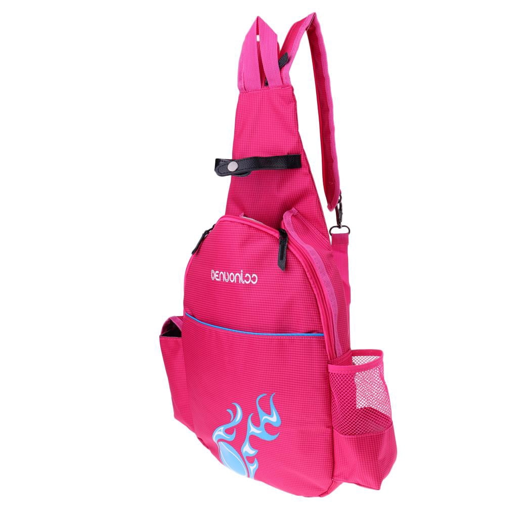 Tennis Racquet Backpack Women Tennis Bag of Wear Resistant Durable Waterproof Tennis Backpack Badminton Rucksack for Outdoor Sports Pickleball , Rose Red, as described