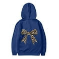 thumbnail image 5 of Byoo Toddler Girls Hoodie Leopard Bow Print Long Sleeve Hooded Sweatshirt Pullover Top, 5 of 5