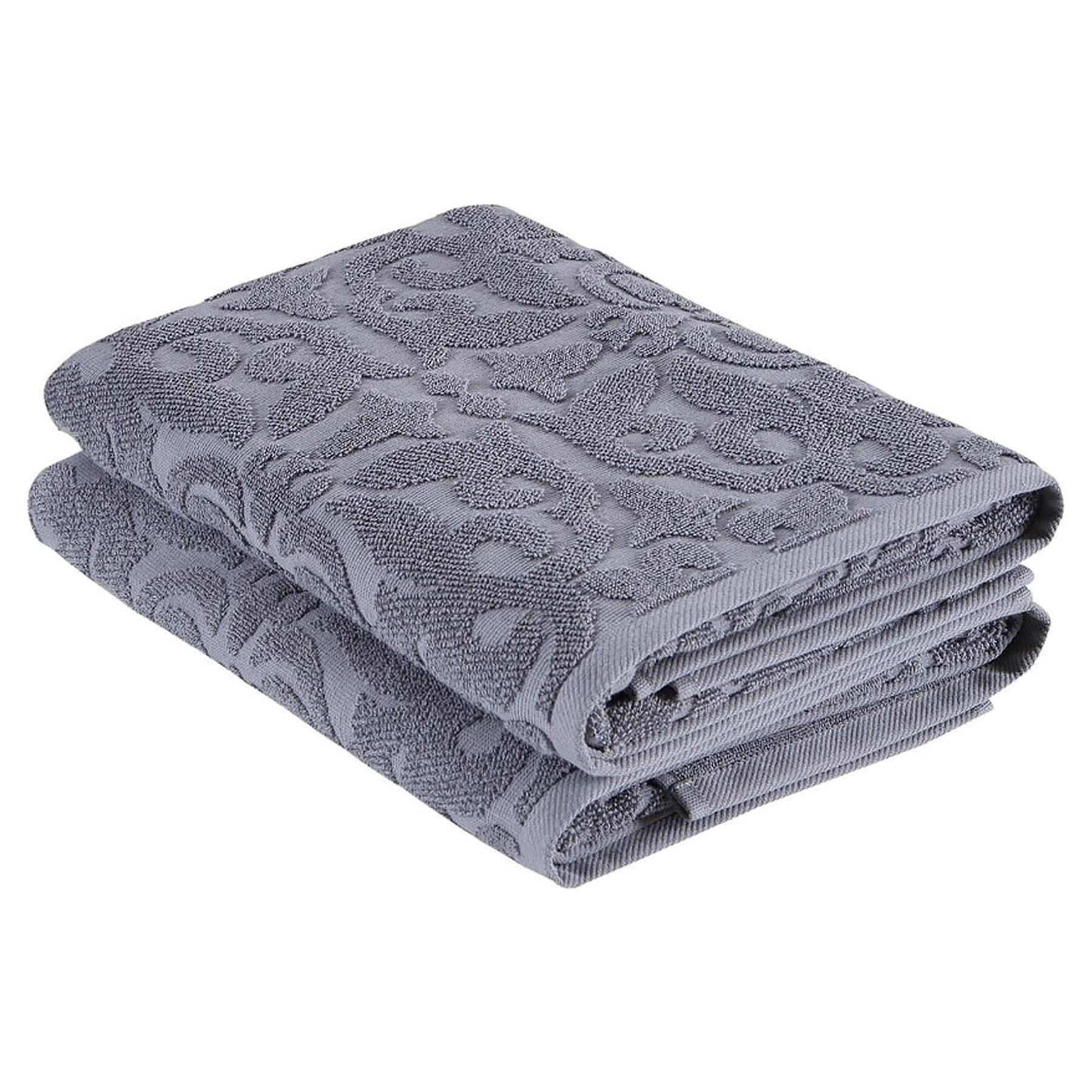 Ozan Premium Home  100% Genuine Turkish Cotton Patchouli Bath Towels (Set of 2) Dusty Blue