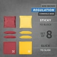 thumbnail image 2 of Play Platoon Professional Cornhole Bags - Set of 8 Regulation All Weather Two Sided Improved Bean Bags for Pro Corn Hole Game - 4 Burgundy & 4 Yellow, 2 of 8