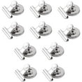 thumbnail image 1 of 10PCS Magnetic Clips Strong Fridge Magnet Hook Clip for Family School Freezer Kitchen Refrigerator, Silver, 1 of 8