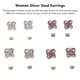 thumbnail image 3 of Pendientes De Botón Para Mujer, Pendientes Elegantes Con Diamantes De Imitación aleación De Zinc 4 Pares Para Diario Para Boda, 3 of 7