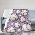 thumbnail image 2 of Baseball Blanket for Boys Adults Baseball Blanket Gifts 60"x50" Flannel Sport Baseball Softball Ball Throw Blanket for Bed Living Room Sofa Couch Soft Warm Lightweight Cozy Baseball Decor, 2 of 6