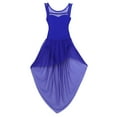 thumbnail image 3 of XUNZOO Kids Girls Lyrical Contemporary Modern Dance Dress Ballet Gymnastics Leotard Dresses Blue 14, 3 of 7