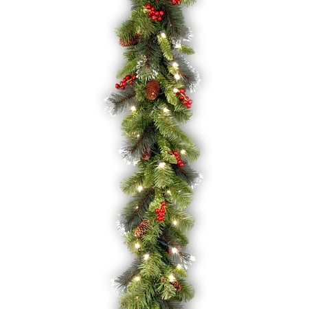 Battery Powered Garland National Tree 9' x 10