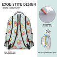 thumbnail image 5 of Pioneer Flower Floral Print Pattern Backpack for School, Cute School Bag with Adjustable Shoulder Straps and Padded Back, 15.3"x11"x7.1", 5 of 5