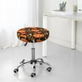 thumbnail image 7 of Picia Autumn Pumpkin Pattern Round Stool Covers Comfy Seat Covers Stretch Removable Washable Chair Slipcover Round Bar Chair Cushion Cover-14 inch, 7 of 7