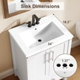 thumbnail image 3 of Freestanding Bathroom Vanity with Integrated Sink, Wood Storage Cabinet with Soft Close Doors and Drawer, Modern Floor Standing Vanity Set for Bathroom Organization, Multiple Sizes Colors Available, 3 of 7