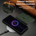 thumbnail image 4 of Allytechgroup Galaxy S23 Ultra Case, Premium PU Leather 2 In 1 Wallet Phone Case for Samsung Galaxy S23 Ultra with Card Holder Shockproof TPU Magnetic Cover Compatible with MagSafe & Car Mount,Green, 4 of 8