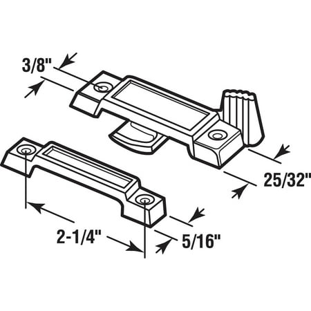 Diecast White Finish, Window Sash Lock