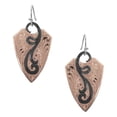 thumbnail image 1 of Montana Silversmiths Womens Tailwinds Arrowhead Earrings Black/Copper, 1 of 2
