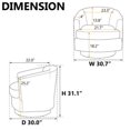 thumbnail image 5 of Juiluna Comfy Sofa Swivel Barrel Accent Chairs, Modern Boucle Club Chair, 360 Degree Rotation Stable Stainless Steel Base, Leisure Armchair For Bedroom Living Room Lounge Hotel Office, 5 of 9