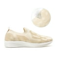 thumbnail image 4 of Flatgios Women's Walking Running Slip-On Lightweight Sneaker, Casual Tennis Shoes Beige, 6.5, 4 of 5