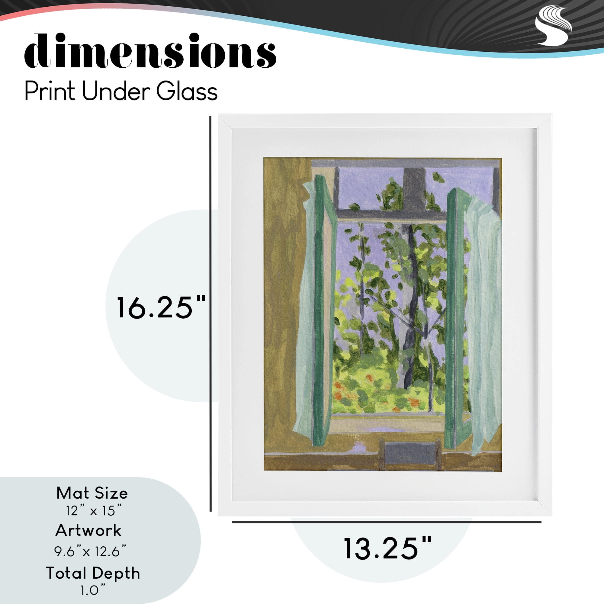 A Seat For Spring White Framed Print Under Glass, design by Melissa Wang