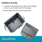 High Road Carganizer Car Storage Organizer with Lid - Multipurpose Small Car Storage Box, Auto Console or Trunk Organizer
