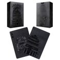 thumbnail image 4 of Eay Black Playing Cards Naipes de plástico Cartas de póquer Luxury Cool Black Tamaño estándar 52 Poker (Torre Negra), 4 of 5