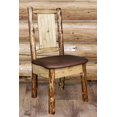 thumbnail image 3 of Glacier Country Collection Side Chair - Saddle Upholstery, w/ Laser Engraved Bear Design, 3 of 11