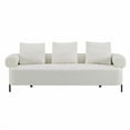 thumbnail image 6 of 78" Modern 3-Seater Beige Upholstered Sofa, Oversized Boucle Fabric Couch with Plush Pillows, Solid Wood Frame for Living Room, Bedroom, Apartment, 6 of 7