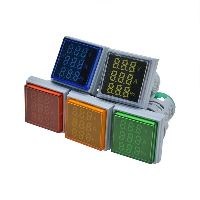 Mini voltmètre numérique ampèremètre 22mm carrés AC 60-500V 0-100 une AMP -  Chine Voltmètre ampèremètre, voltmètre numérique à LED carrés ampèremètre