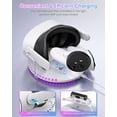 thumbnail image 6 of Magnetic Charging Dock for Meta Quest 3/Quest 3S, RGB Fast Charging Station for Oculus Quest 3S/3 with 2 Rechargeable Batteries, VR Accessories Charger Stand for Headset and Controller, 6 of 8