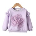 thumbnail image 2 of Little Girls  Neck Sweater Fall & Winter Premium Cotton Floral Design Pullover Sweatshirt for Toddler Girls, 2 of 8