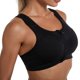 thumbnail image 2 of Sujetador deportivo de gran tamaño con cremallera frontal sin aro de acero fruncido Yoga Fitness running Lady ropa interior a prueba de golpes hermoso chaleco, 2 of 5