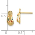 thumbnail image 3 of 14k Yellow Gold with  Multi-Color Enamel Flip-Flop Earrings, 3 of 7