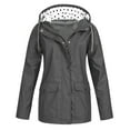 thumbnail image 1 of Womens Fashion Rain Jacket With Hood Lightweight Long Sleeve Windbreaker Zip Up Drawstring Raincoat With Pockets Windbreaker Womens Jacket Clear Rain Jacket plus Size Womens Windbreaker Jackets, 1 of 4