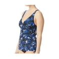 thumbnail image 1 of Tyr Swimsuit Boca V Neck Tankini Black/Blue Size 14, 1 of 1