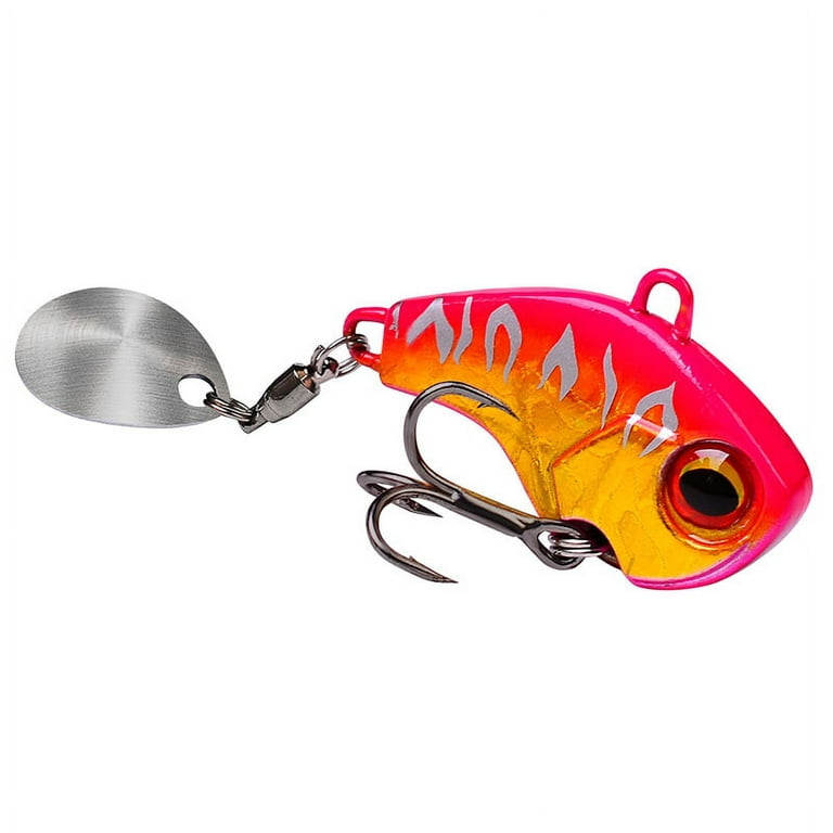 Mini Bait Submerged Rotating Water Sequin Spinner Bait Pike Bass Winter Ice  Jig Spoon Lure E 21g 