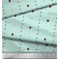 thumbnail image 2 of Soimoi Green Poly Georgette Fabric Butidar Jamdani Decor Fabric Printed Yard 52 Inch Wide, 2 of 2