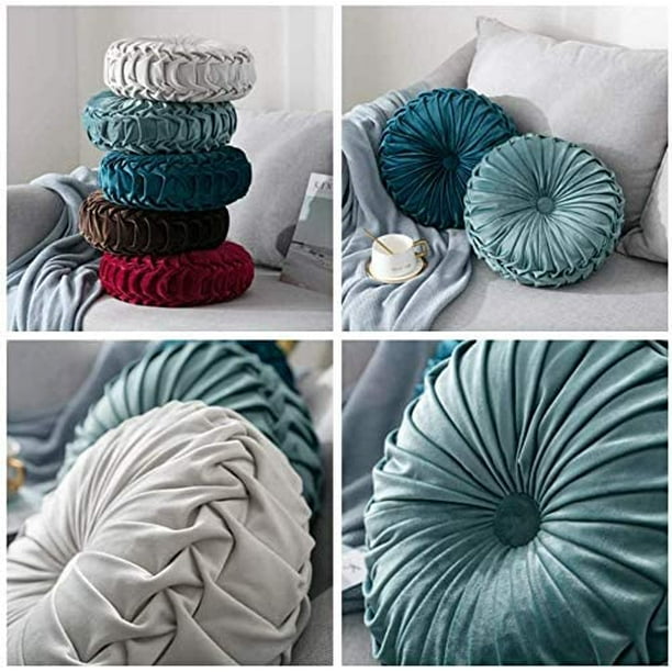 Black round throw pillow online