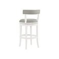 thumbnail image 4 of Alaterre Furniture Hanover Swivel Low Back Bar Height Bar Wood Stool, White and Gray, 4 of 9
