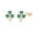 B-18K GOLD, variant on 925 Sterling Silver CZ Leaf Clover Earrings Stud for Women Teens Shamrock Studs Earrings Love Clover Earrings Green for Spring