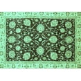 thumbnail image 1 of Ahgly Company Indoor Rectangle Oriental Turquoise Blue Traditional Area Rugs, 2' x 3', 1 of 4