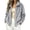 Gray, variant on Women's Ribbed Fleece Zip Up Jacket Stand Collar Long Sleeve Soft Warm Plush Coat with Pockets Casual Loose Fit Fall Winter Outerwear Red