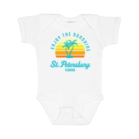 

Inktastic Summer Enjoy the Sunshine St. Petersburg Florida in Blue Gift Baby Boy or Baby Girl Bodysuit