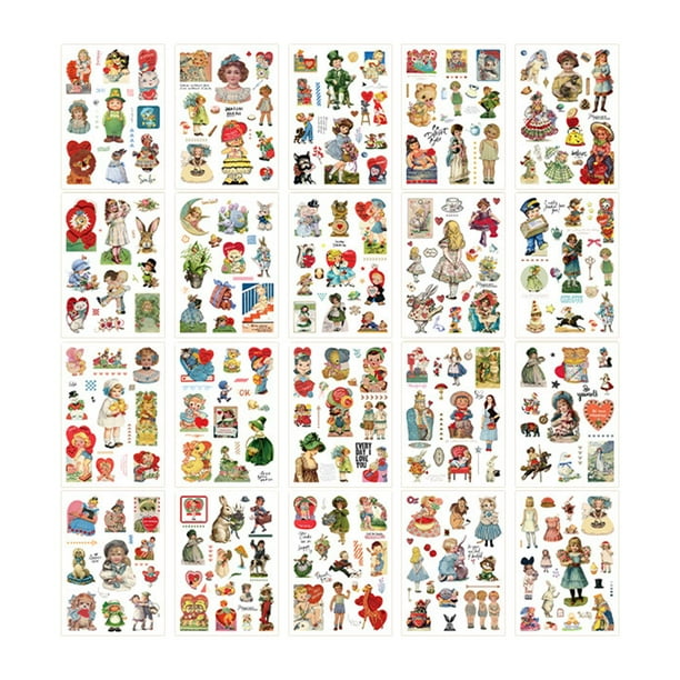 20 pegatinas para planificador, pegatinas para álbumes de recortes, pegatinas estéticas para diario. Mercado de hadas