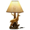 thumbnail image 2 of Ebros 12 Point Whitetail Deer Buck Desktop Table Lamp With Shade Wild Life, 2 of 10