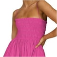 thumbnail image 5 of Wycnly Summer Dresses for Women Fashion Elastic Waist Pleated Swing Spaghetti Strap Pocket Long Dresses 2024 Sleeveless Tube Top Solid Maxi Formal Dress Hot Pink m, 5 of 7